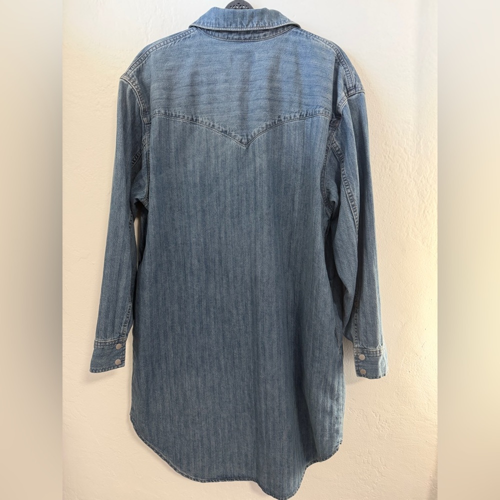 Universal Thread Blue Denim Button-Down Dress, Me… - image 6